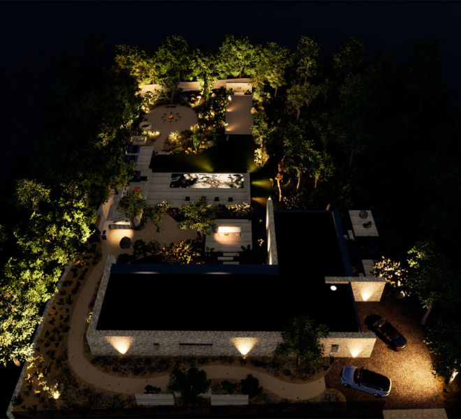 image 3D plan d'aménagement villas et jardin