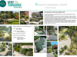 planche d'ambiance jardin et végétation aménagement paysager
